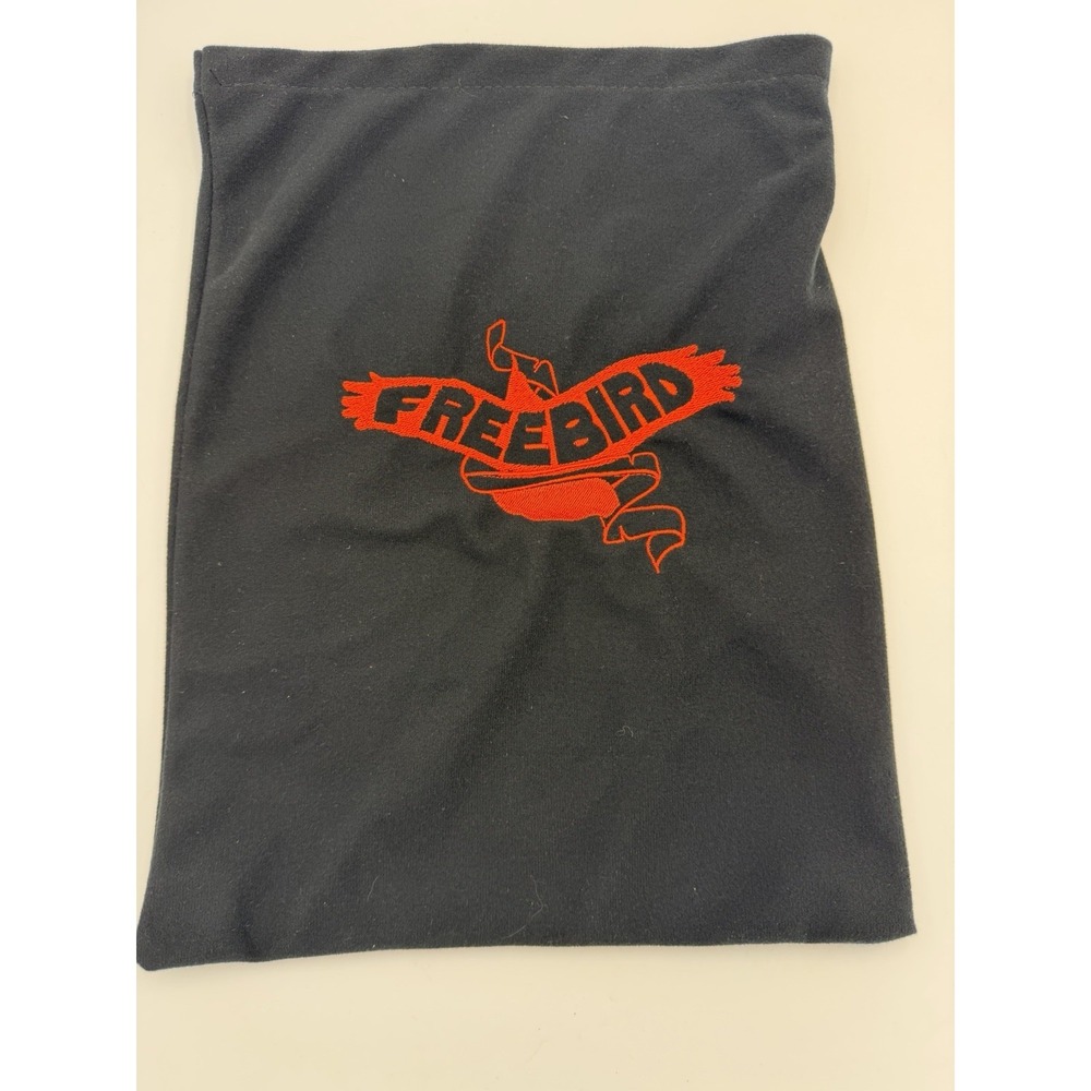 Freebird Black Red Embroidered Shoe Dust Bag Travel Storage Pouch